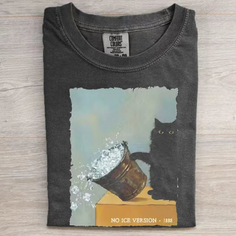 No ICE Van Gogh Cat T-shirt