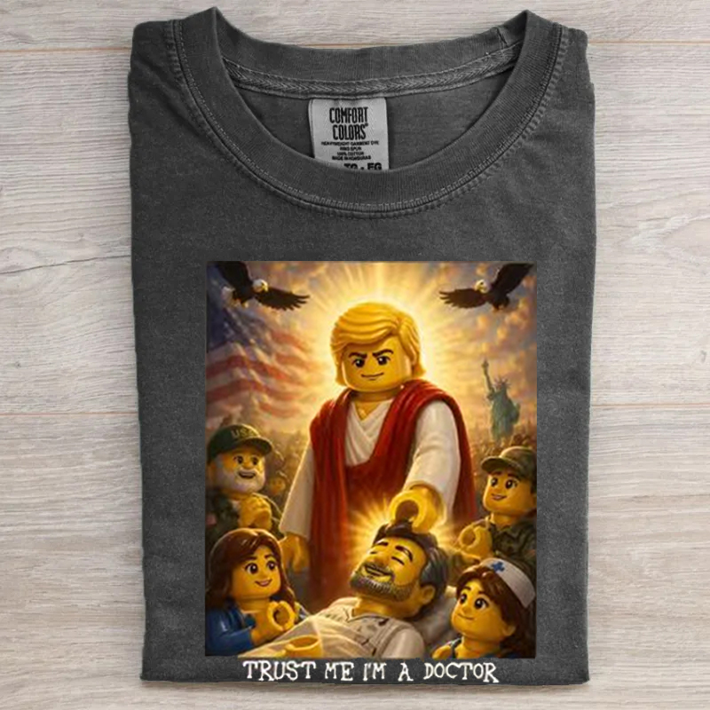 Trump Jesus Epstein Meme Satire T-shirt