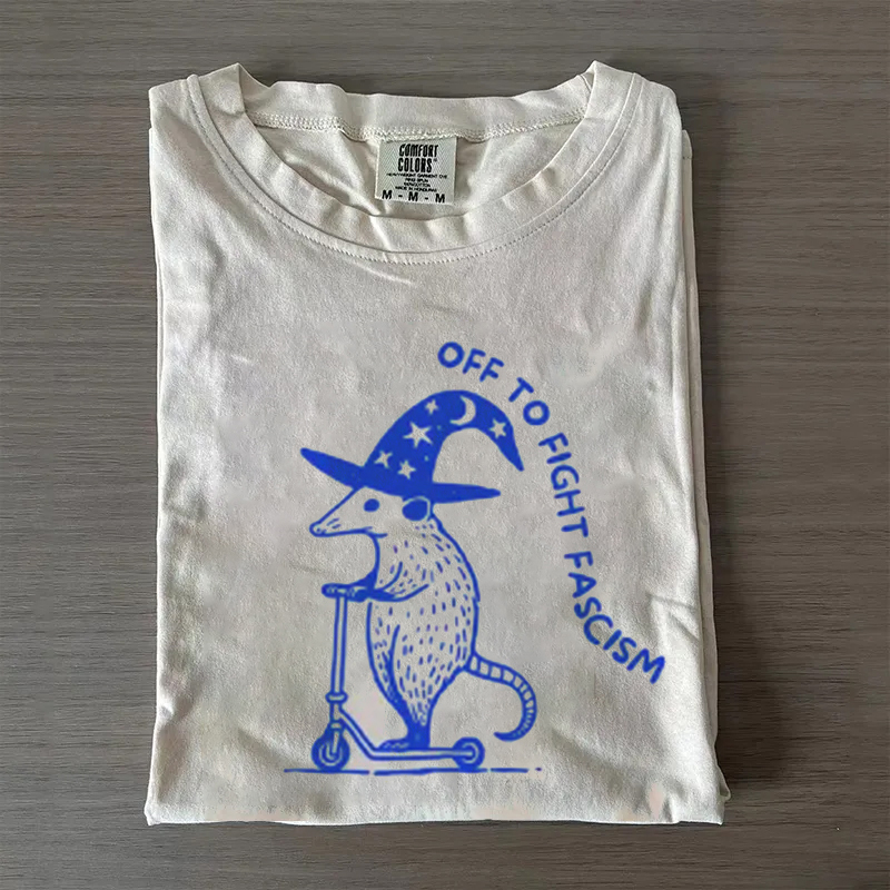 Off to Fight Fascism T-shirt