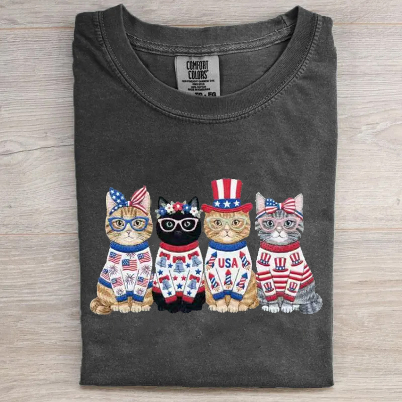 Cat Patriotic T-shirt