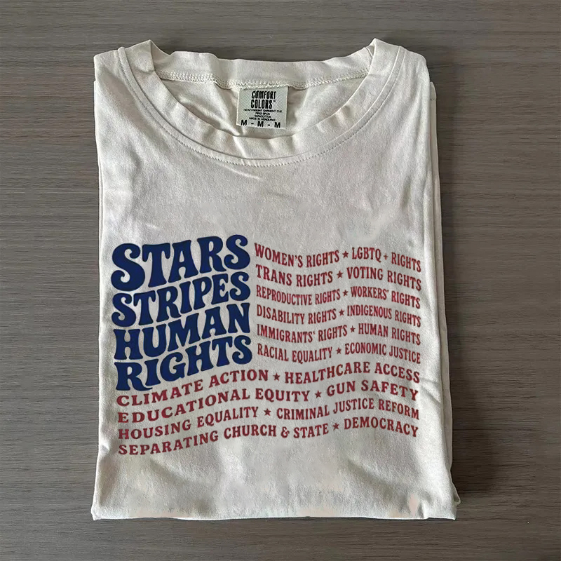 Stars and Stripes and Human Rights T-shirt