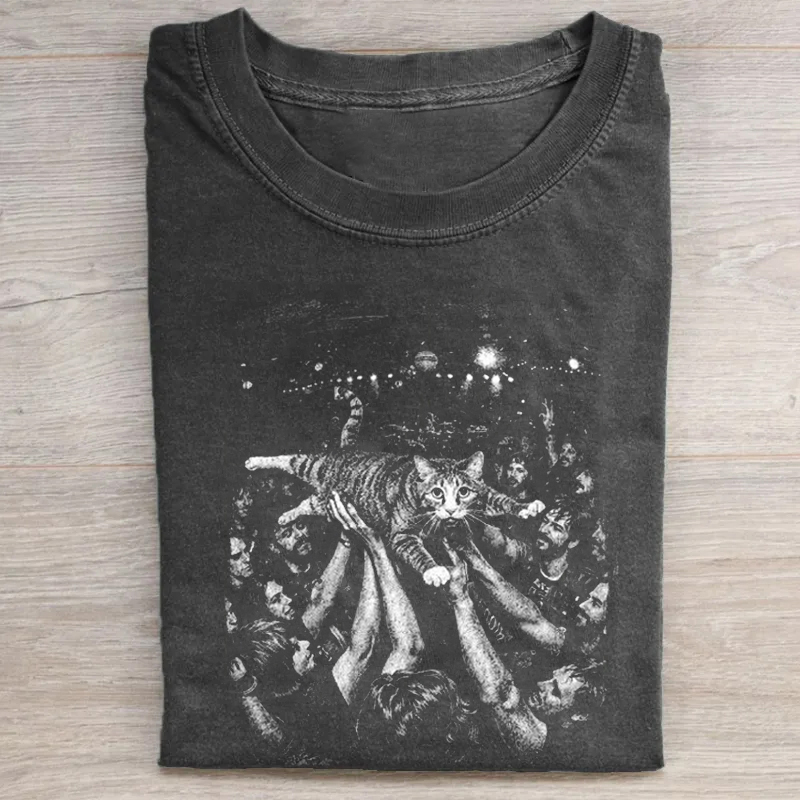 Crowd Surfing Cat T-shirt