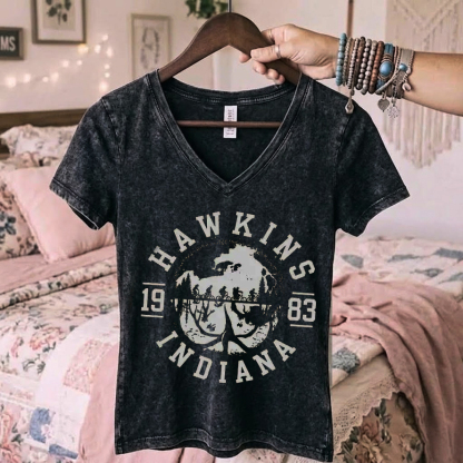 Retro 80s Hawkins Indiana T-shirt