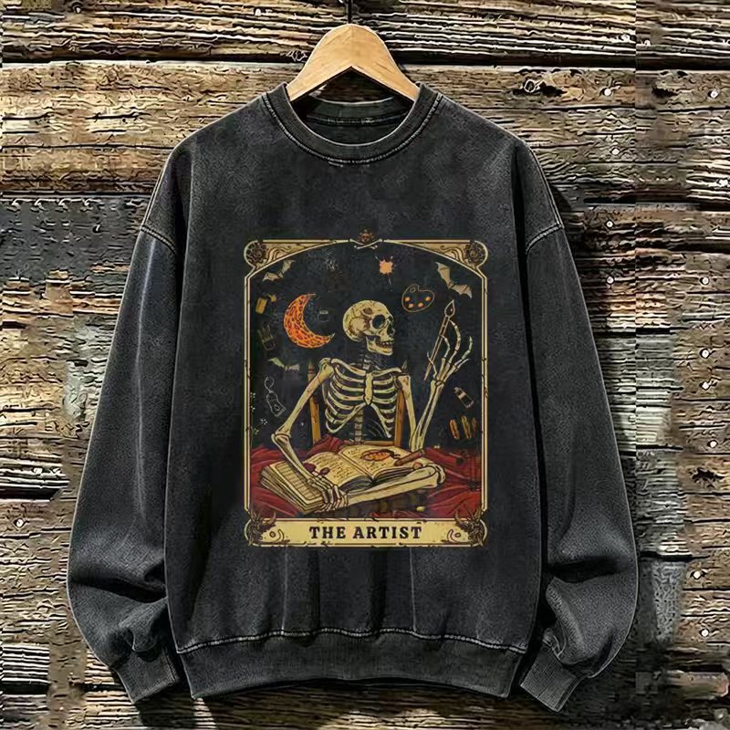 Skeleton Tarot Card Art T-shirt