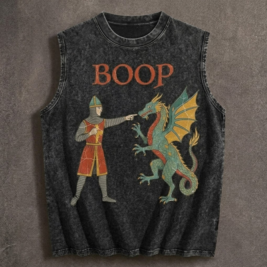 Medieval Dragon Meme Graphic Tank Top
