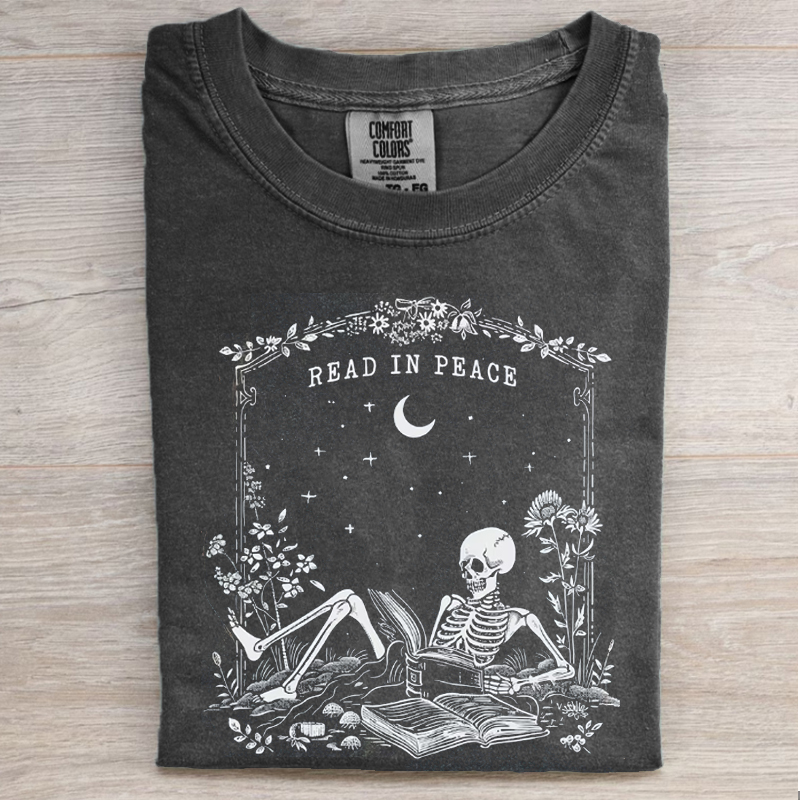 Skeleton Reading T-Shirt