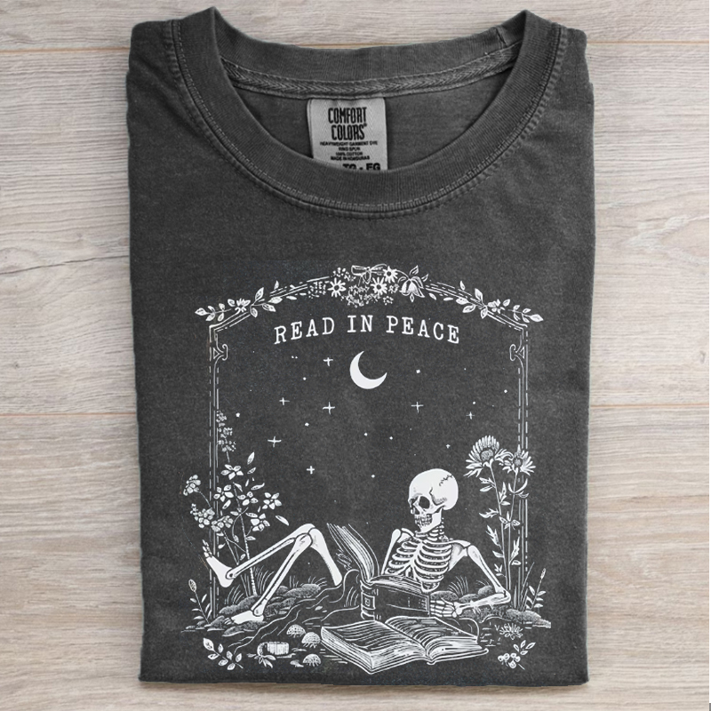 Skeleton Reading T-Shirt
