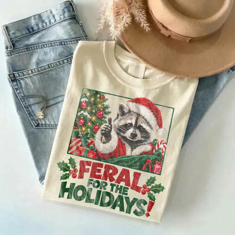 Funny Christmas Raccoon Shirt