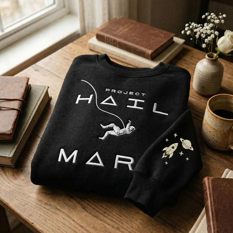 Embroidered Sci-Fi Movie Sweatshirt