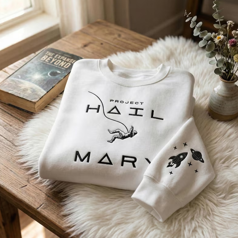 Embroidered Sci-Fi Movie Sweatshirt