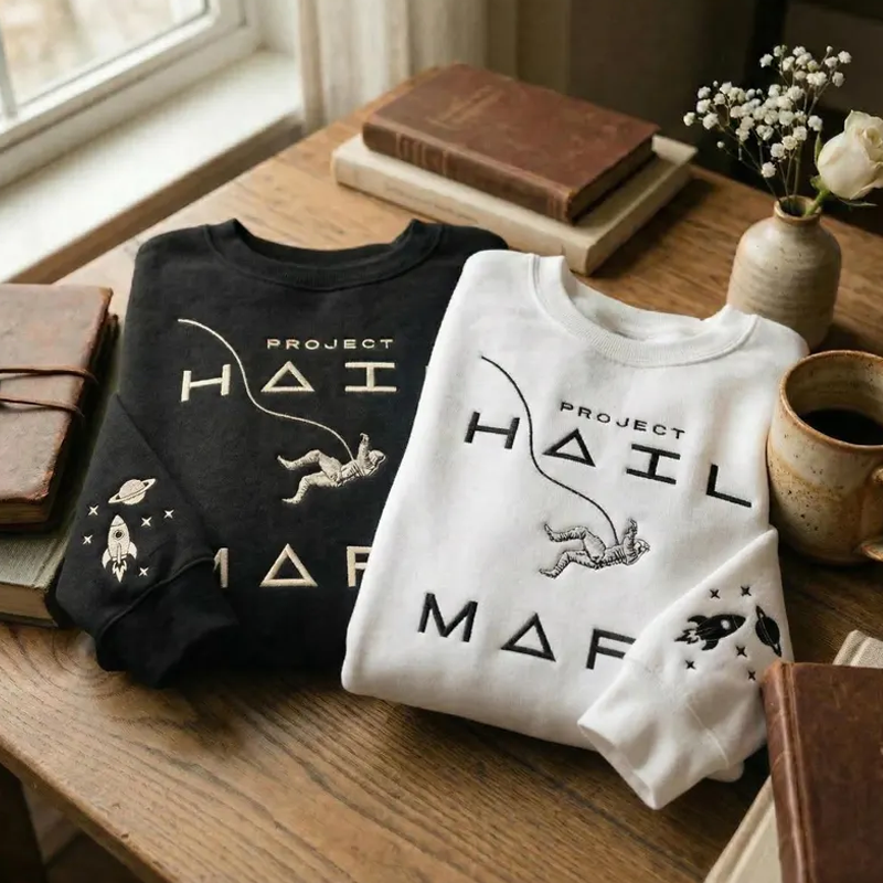 Embroidered Sci-Fi Movie Sweatshirt