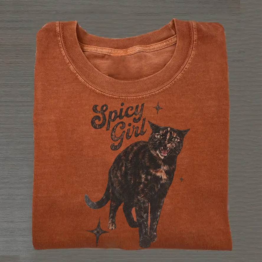 Spicy Girl Tortie Cat T-shirt 