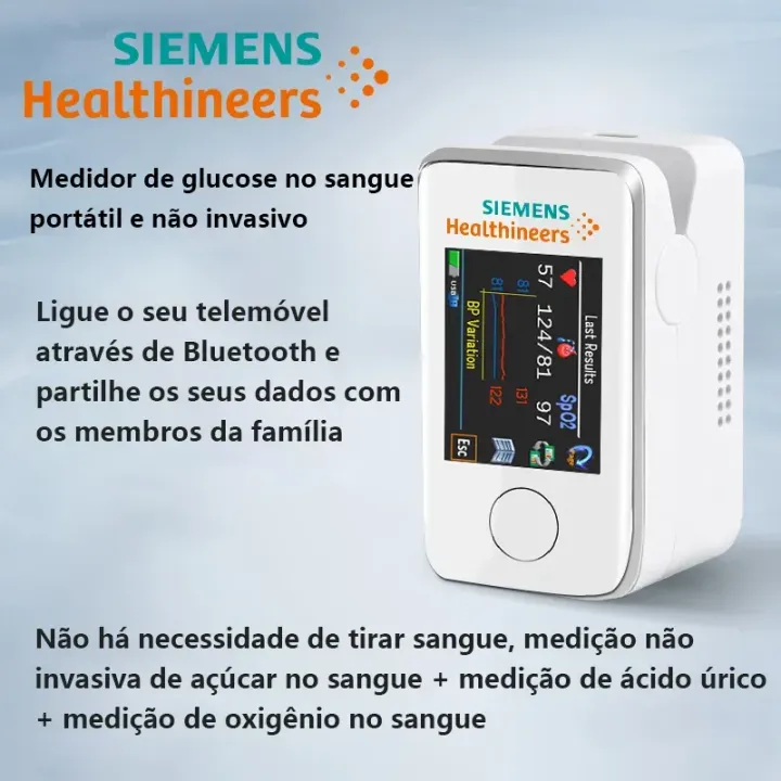 👨‍⚕️Medidor portátil de glicemia indolor e não invasivo Siemens, multifuncional para proteger a saúde🎉