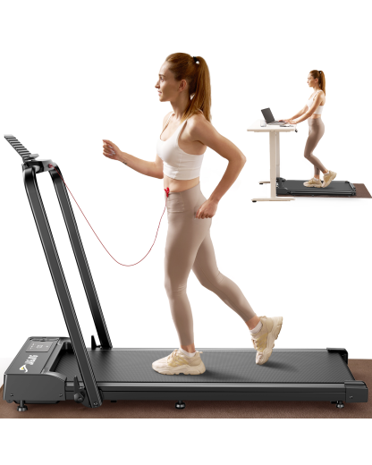 Jagjog JT51 Foldable Dual-Control Treadmill with Handle Bar