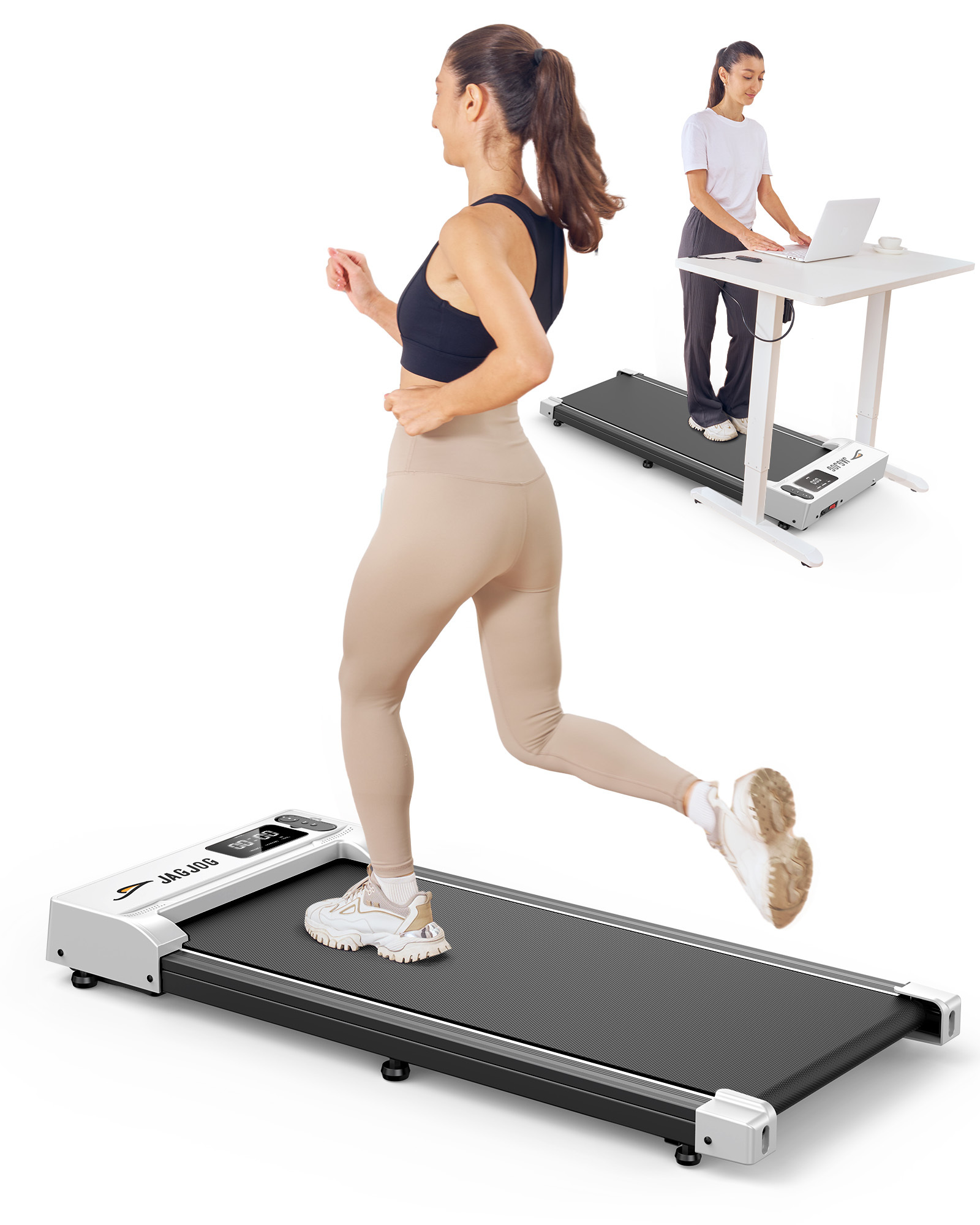 Jagjog JT21 3 Speed Modes Fully Assembled Walking Pad Treadmill