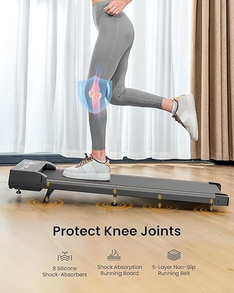 Walking Pad Treadmill with Incline BLACK