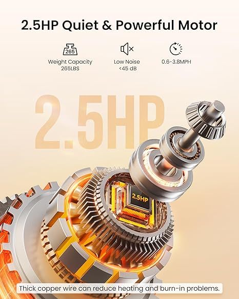 Walking Pad Treadmill with Incline BLACK