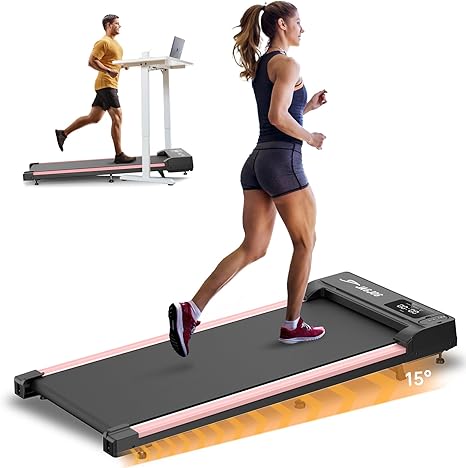 Walking Pad Treadmill with Incline PINK