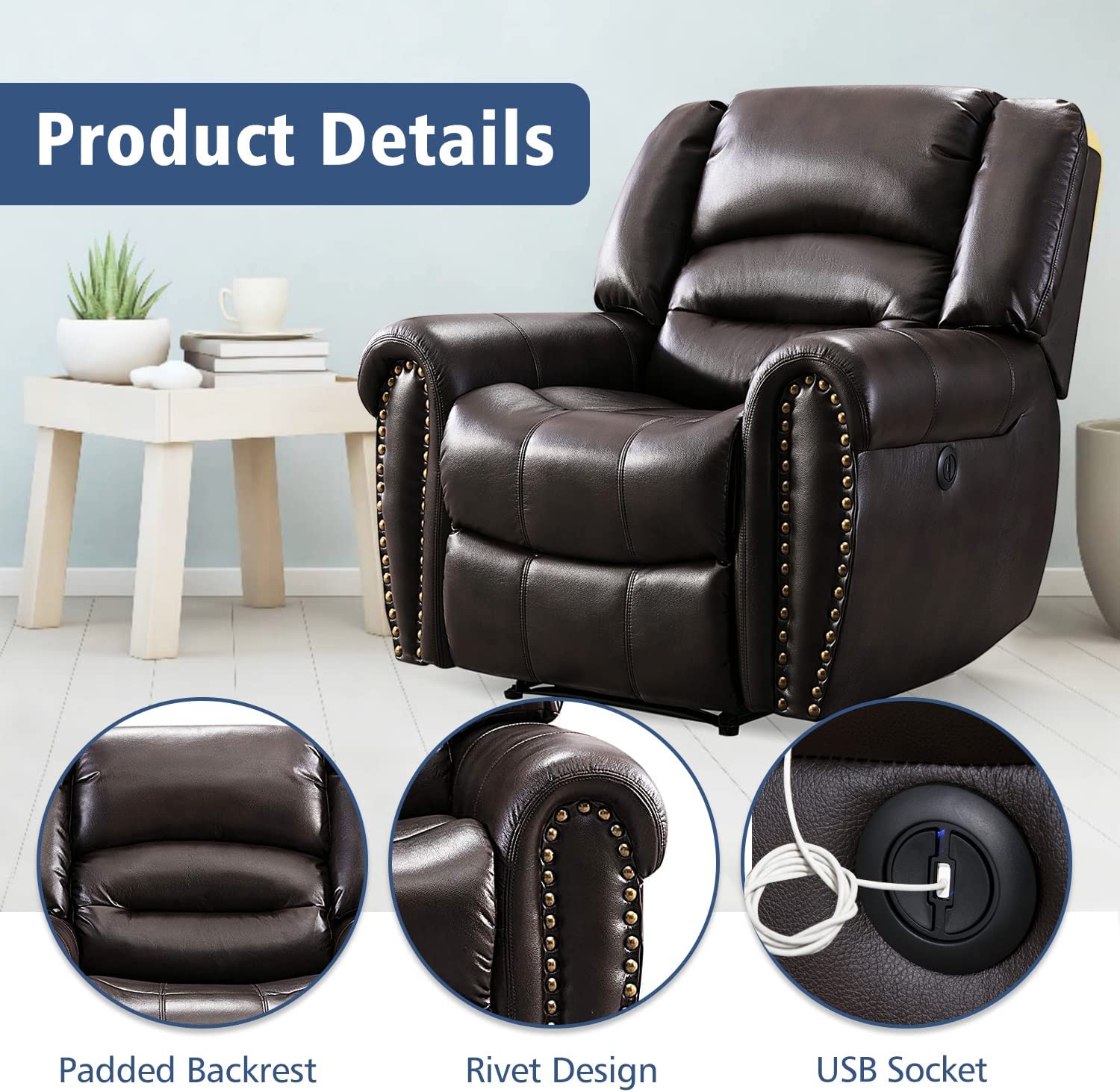 Red BrownRecliner chairs