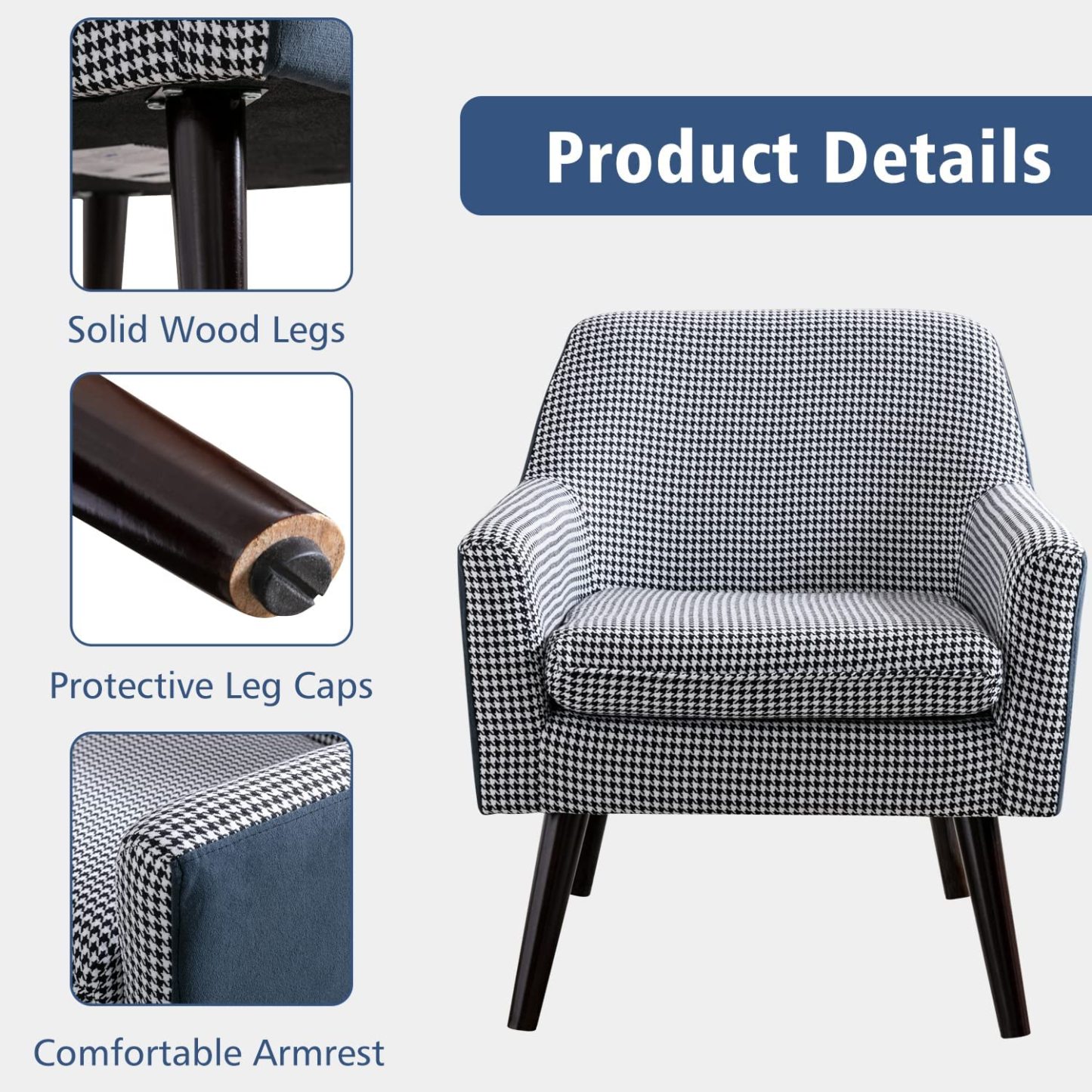 Black/WhiteAccent Chair