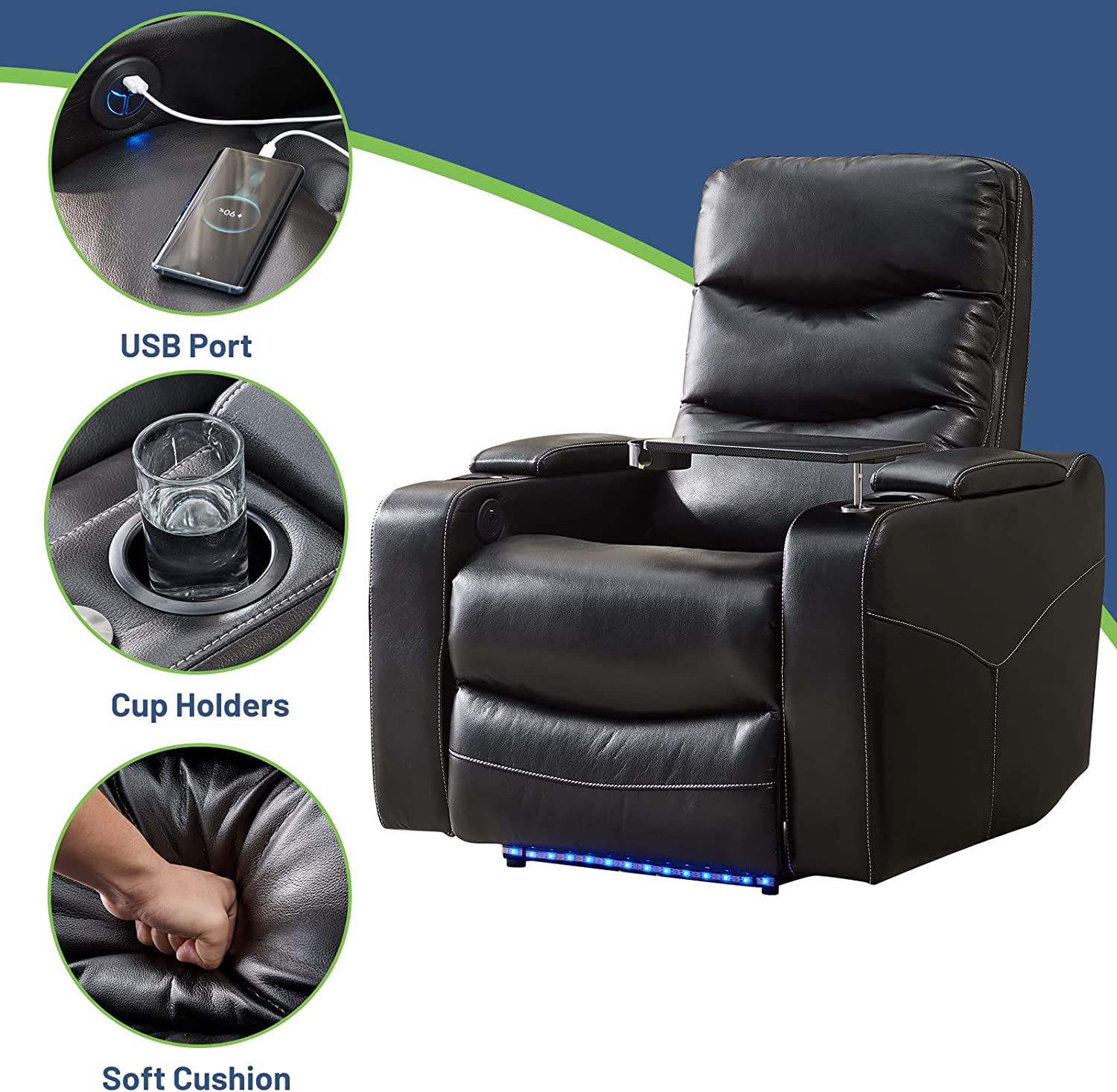 BlackRecliner chairs