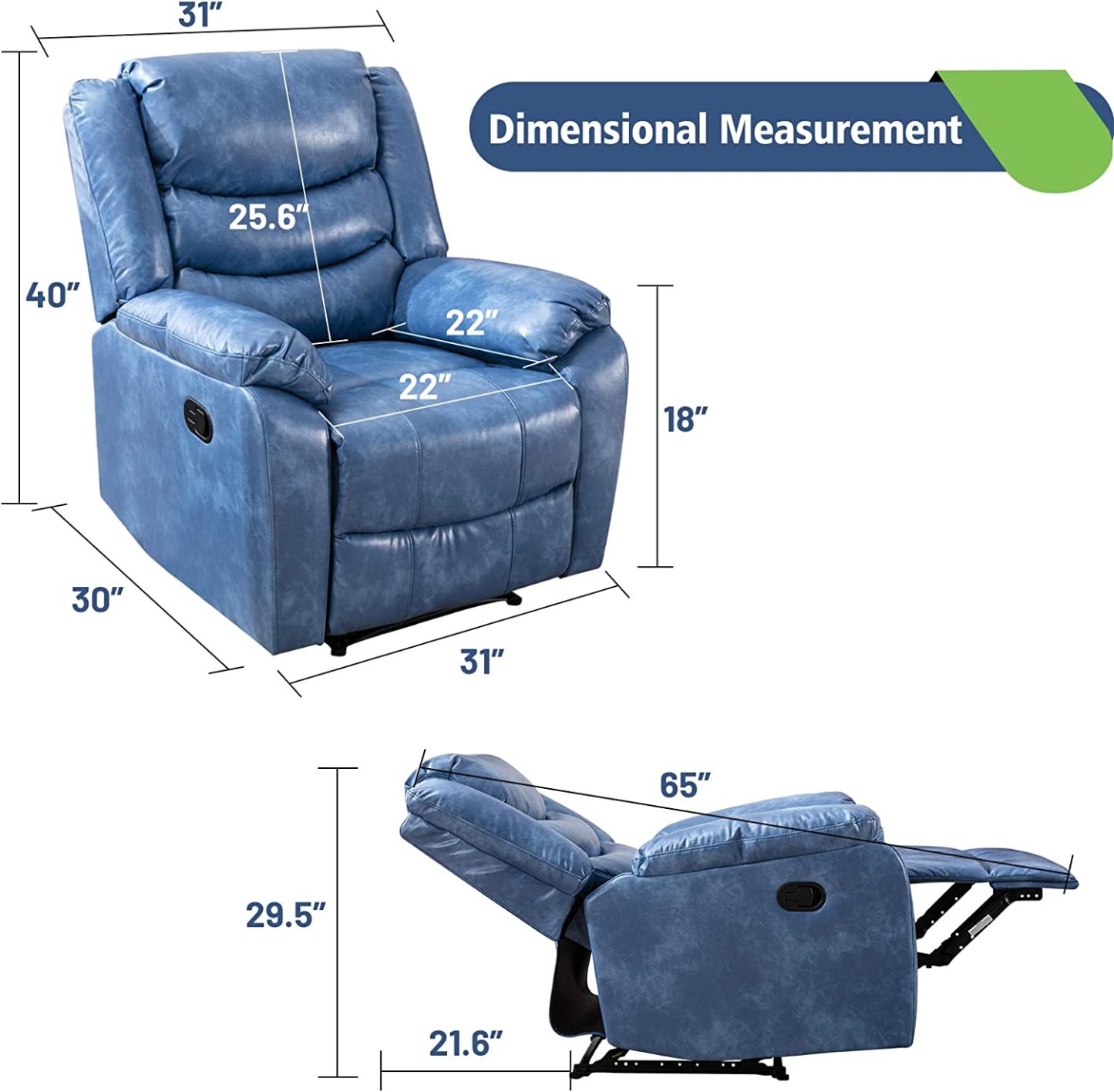 BlueRecliner chairs