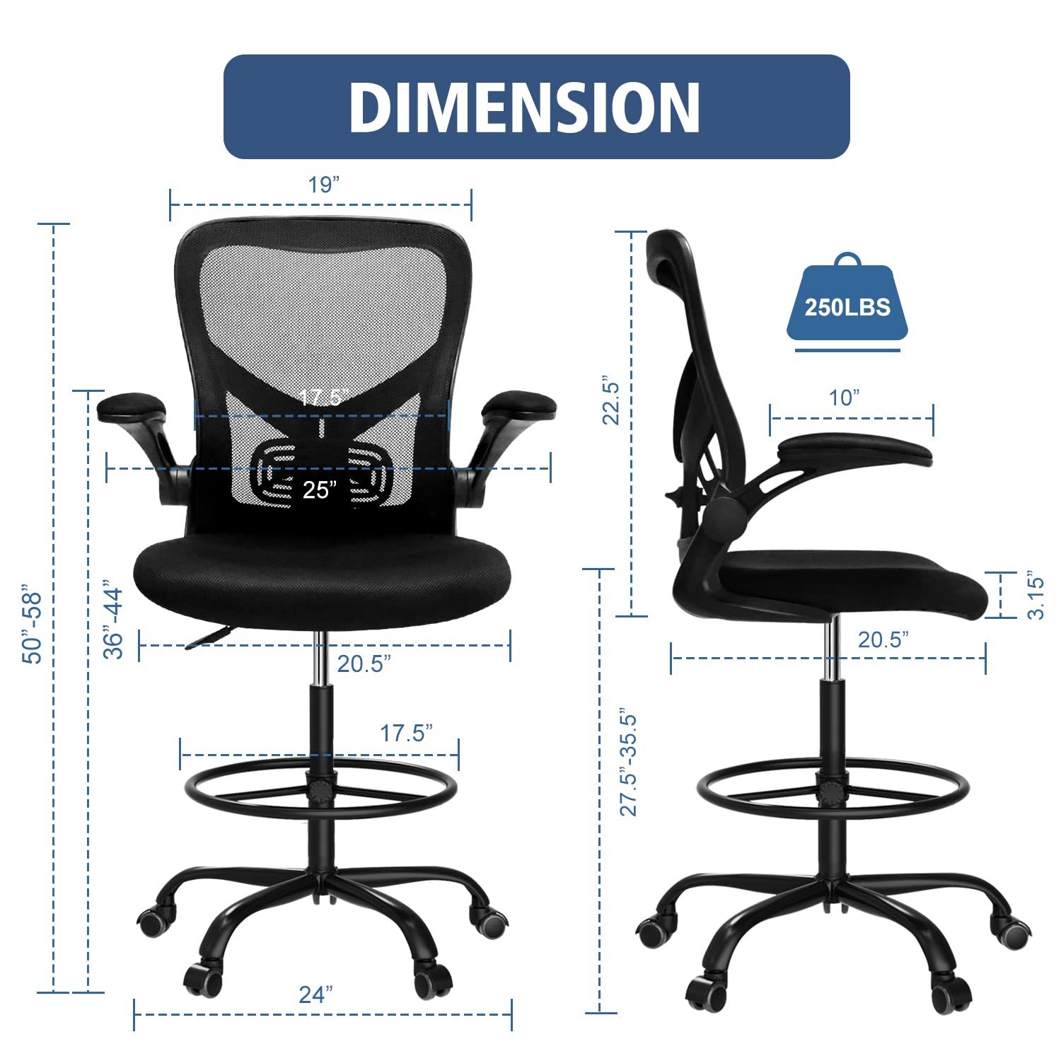 Black Office chairs