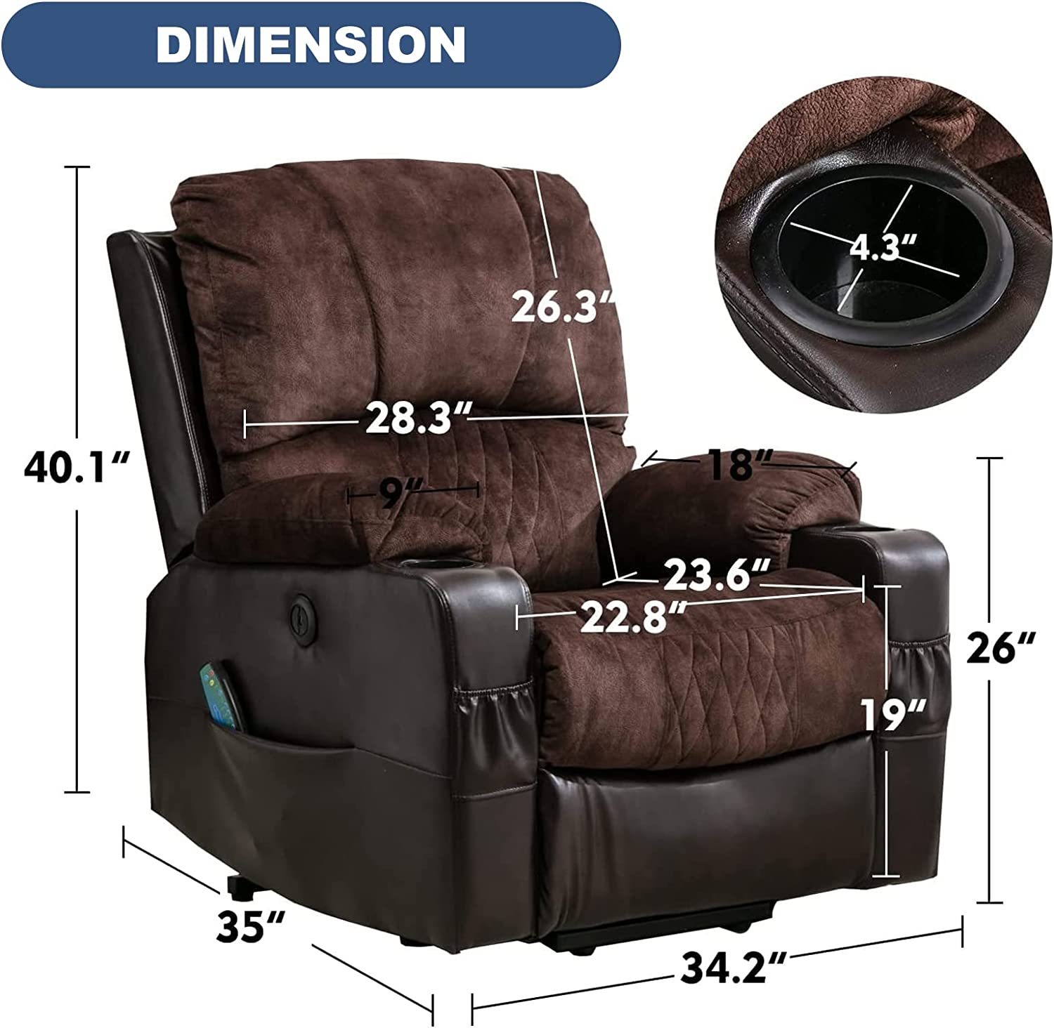 Dark BrownRecliner chairs