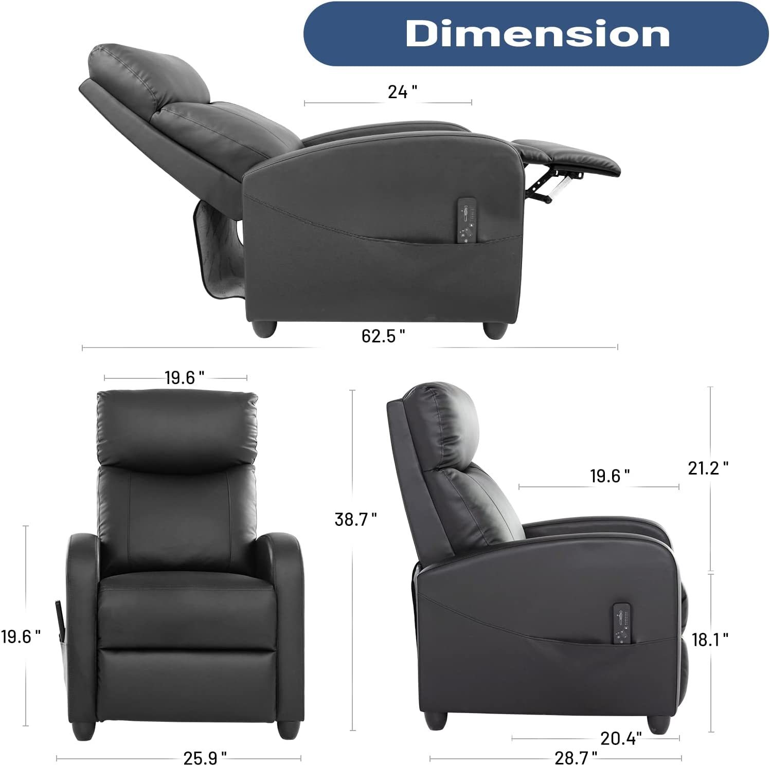 BlackRecliner chairs