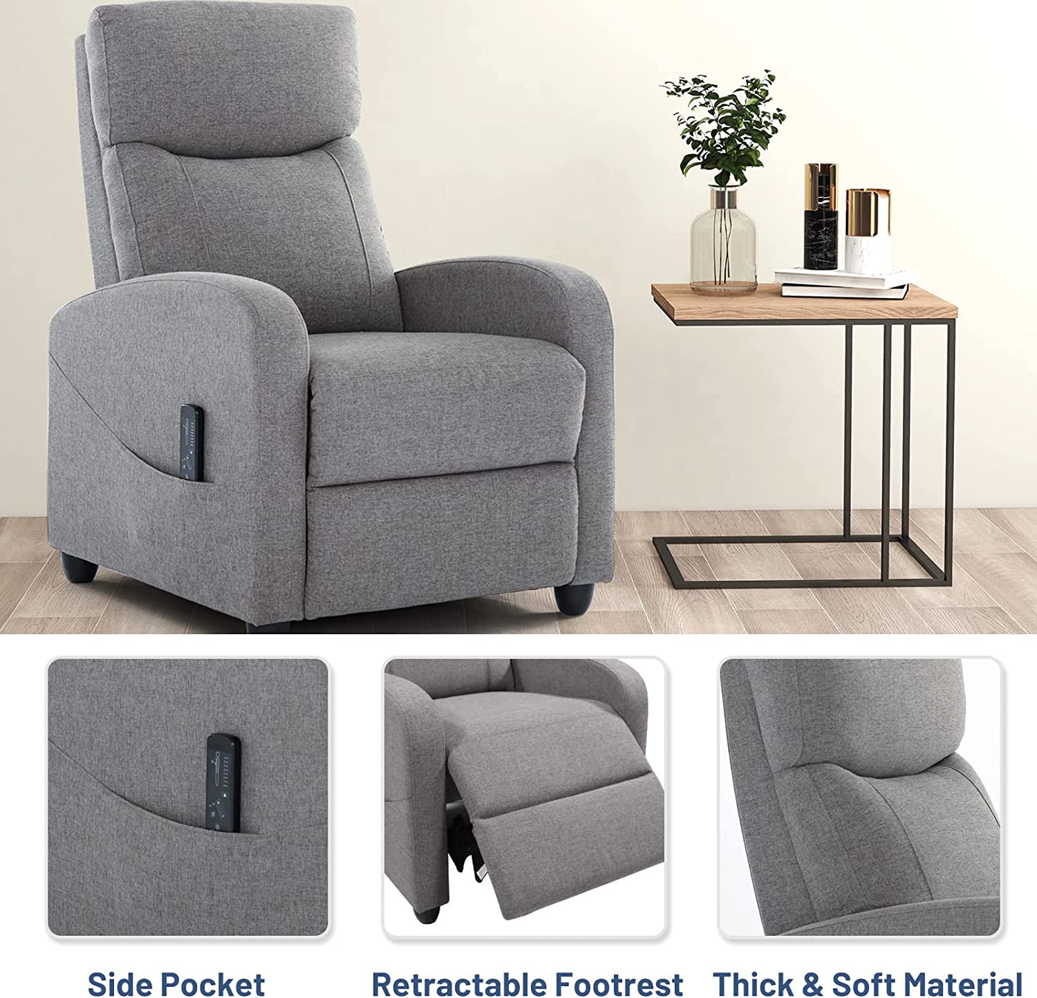 GrayRecliner chairs