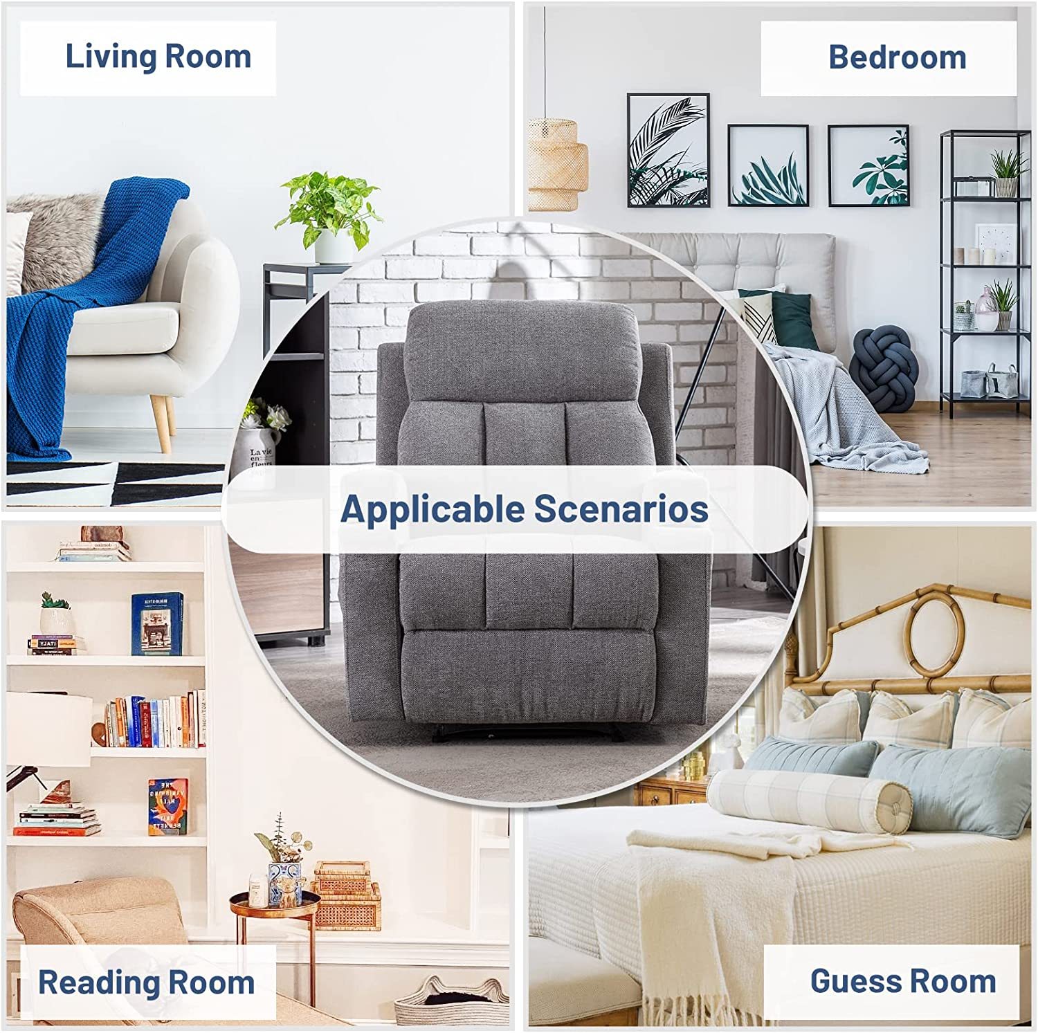 Light GreyRecliner chairs