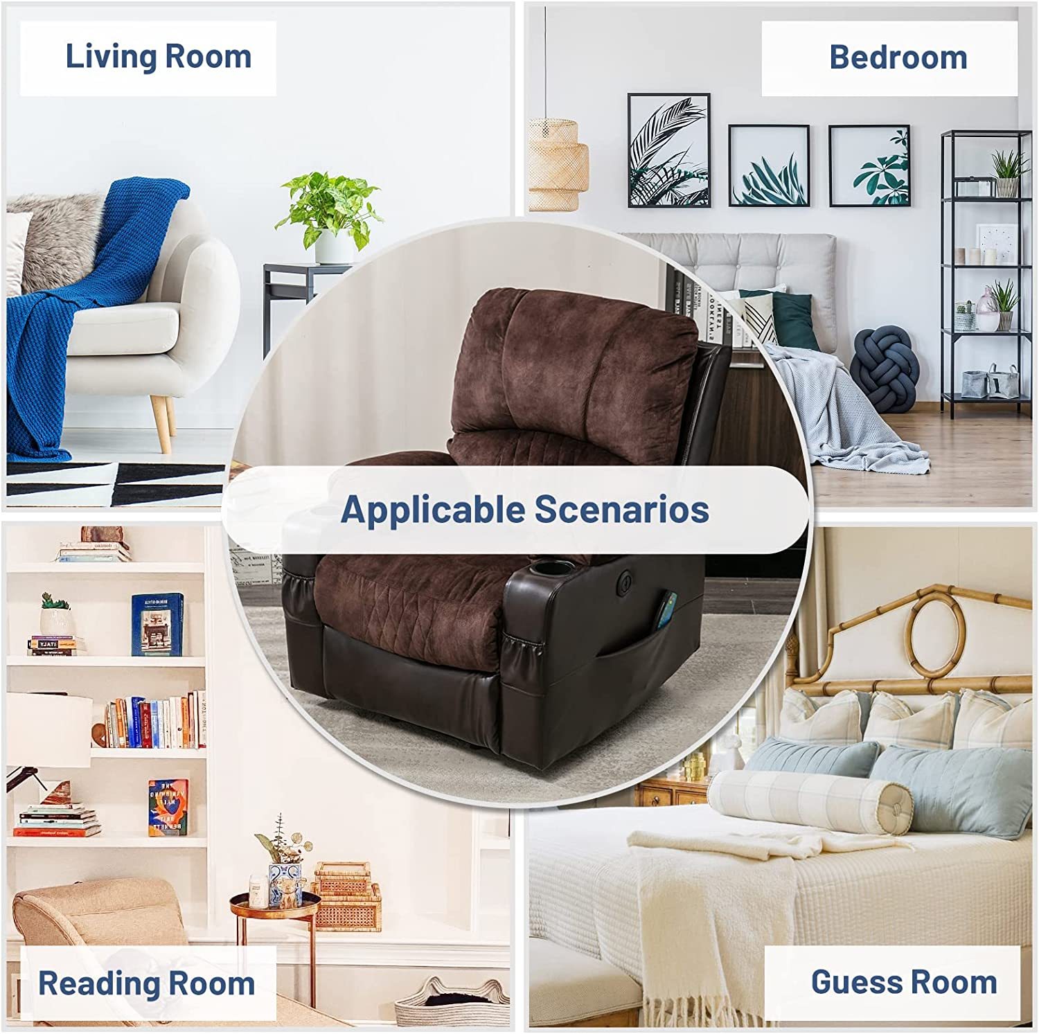 Dark BrownRecliner chairs