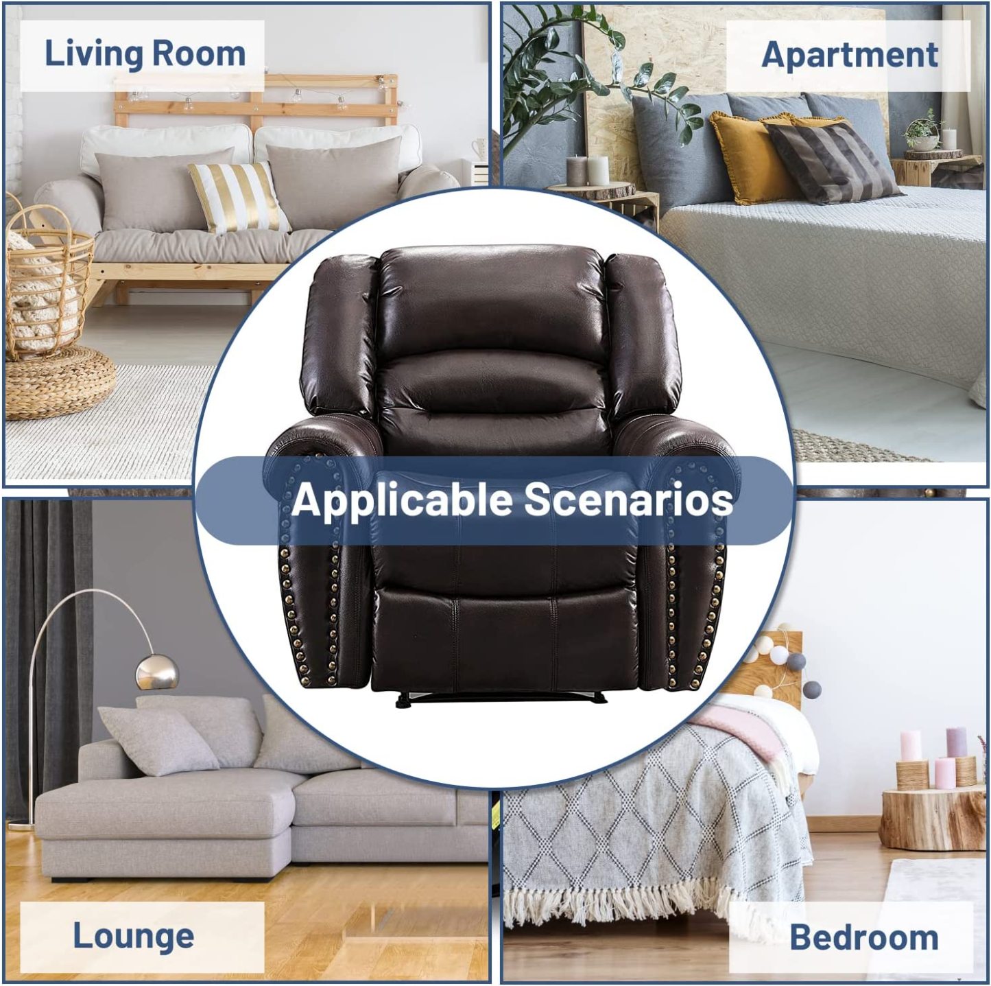 Red BrownRecliner chairs