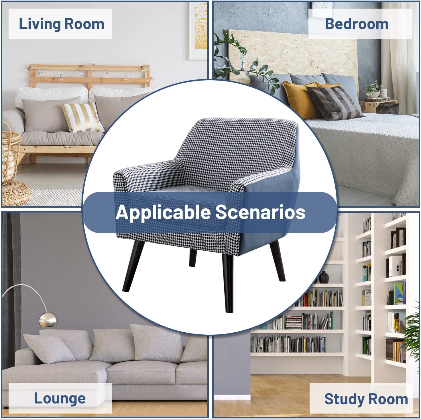 Black/WhiteAccent Chair