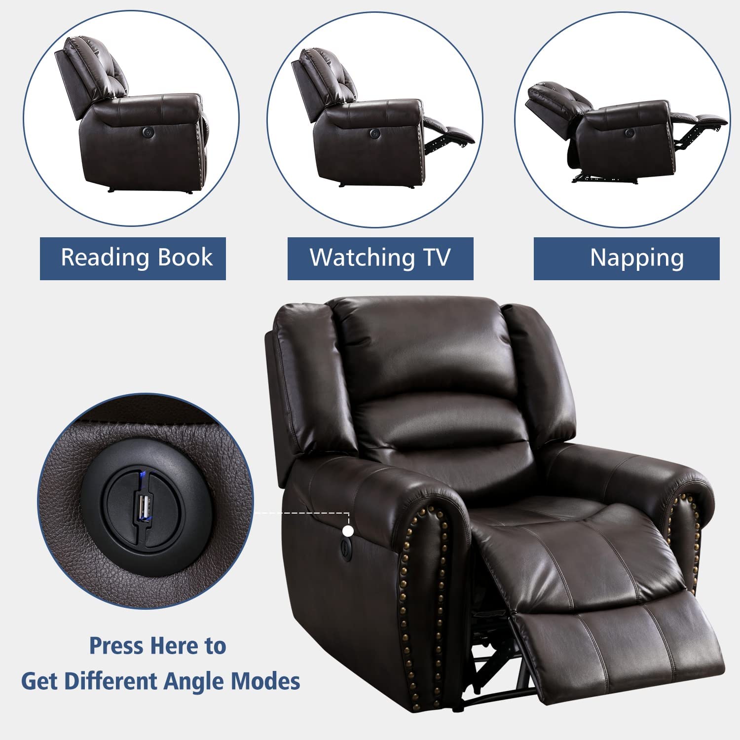 Red BrownRecliner chairs