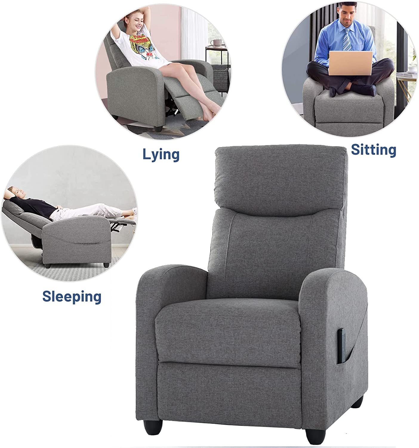 GrayRecliner chairs