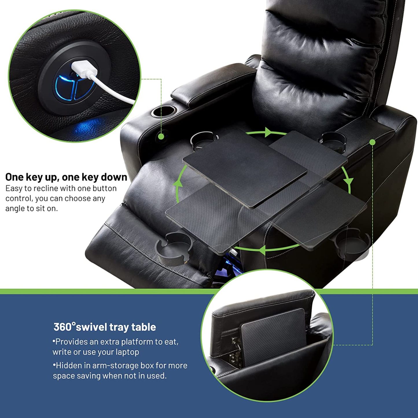 BlackRecliner chairs