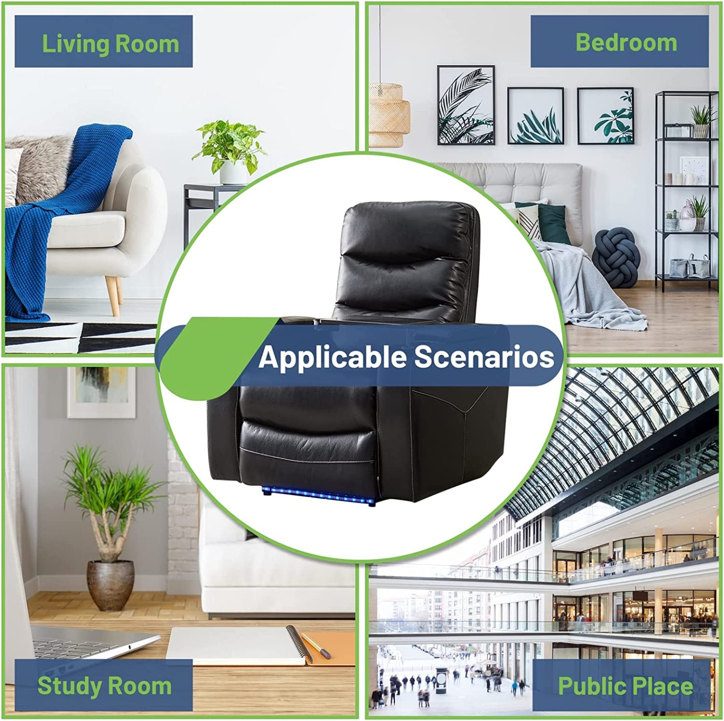 BlackRecliner chairs