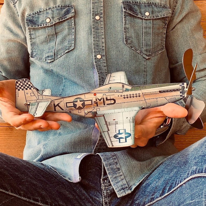 Airplane wind spinner garden decoration P-51 Mustang image 9