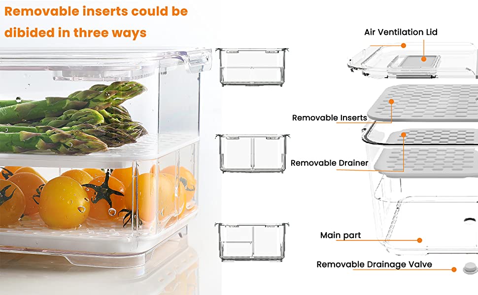 fridge vegetable storage containers