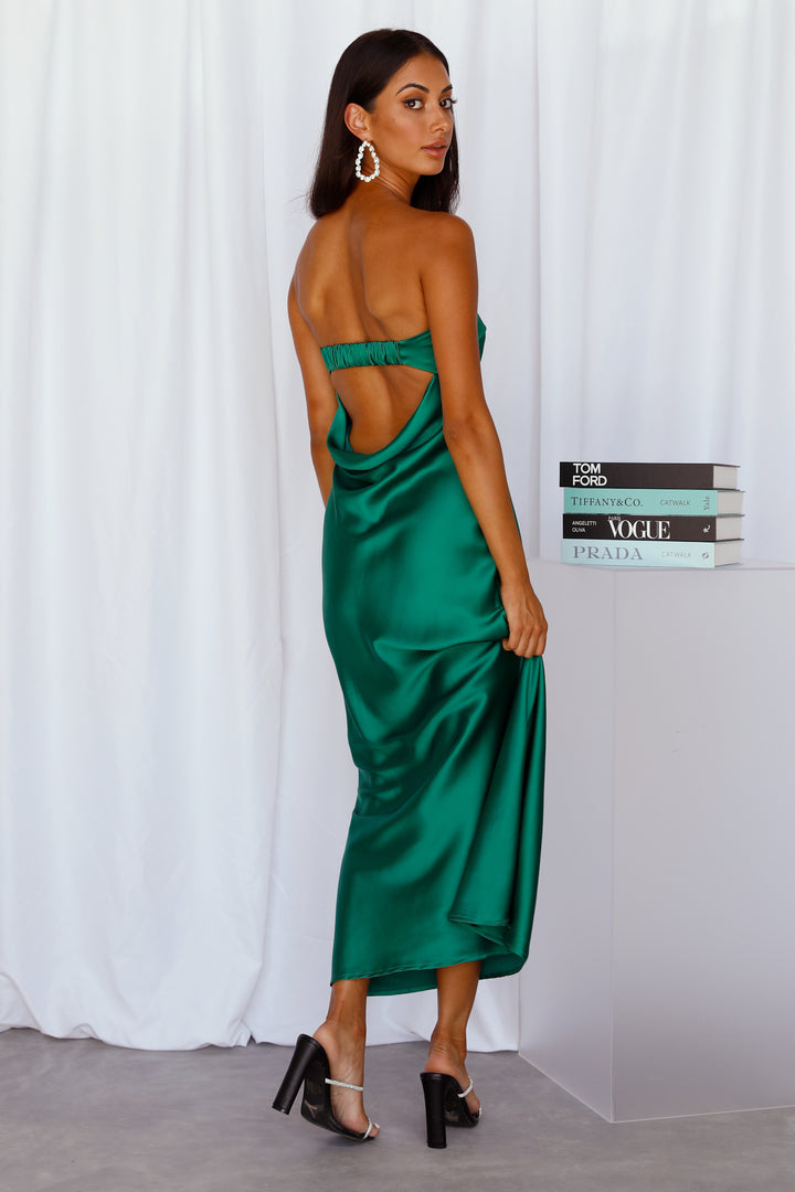 Half Open Back Sleeveless Silky Maxi Dress-Hayhty.All Rights Reserved.