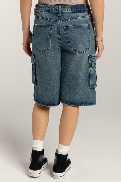 Low-Rise Wide Leg Pockets Casual Denim Fifth Pants-LightBlue-Hayhty.All Rights Reserved.