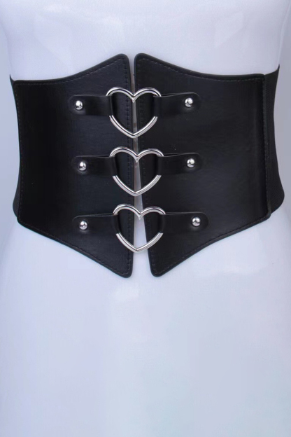 Alloy Geometric Buckle Girdle-Black1-Hayhty.All Rights Reserved.