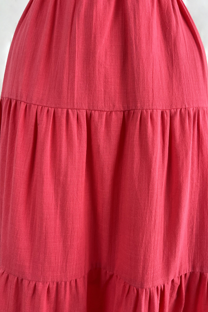 Backless Tied Up Pleated Vacation Slip Maxi Dresses-Hayhty.All Rights Reserved.