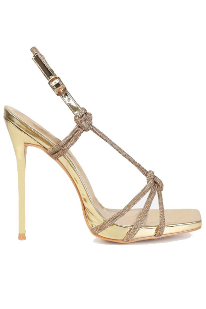 Sparkling Rhinestone Square Toe Buckle Ankle Strap Party High Heels-Black-Hayhty.All Rights Reserved.