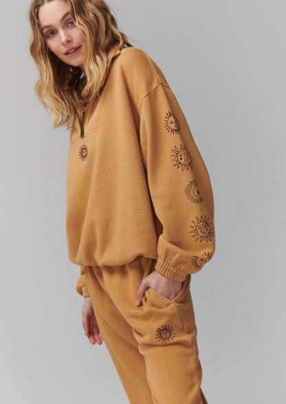 Embroidered Hoodie Pant Set Tracksuit - Yellow-Hayhty.All Rights Reserved.