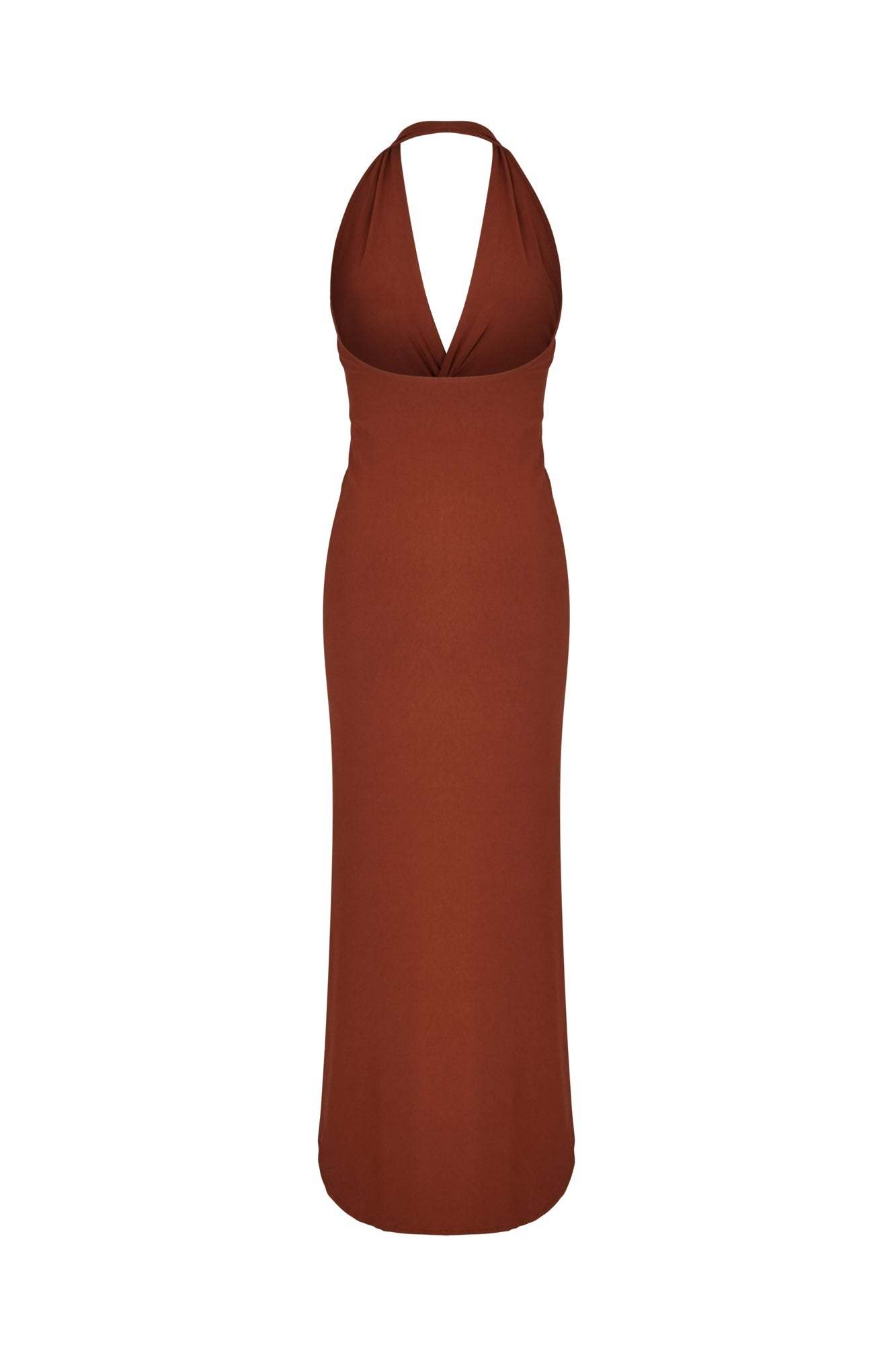 Halter V Neck Backless Summer Slit Midi Dresses-Hayhty.All Rights Reserved.