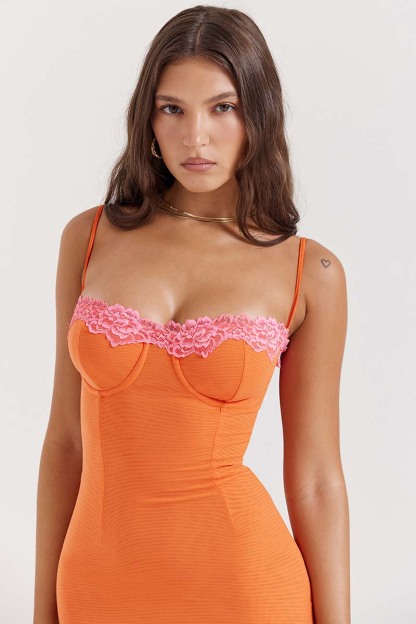 Mesh Floral Patchwork Corset Cami Bodycon Slit Maxi Dresses-Hayhty.All Rights Reserved.
