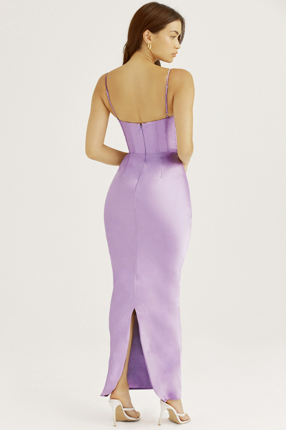 Cami Slit Bodycon Prom Maxi Satin Dresses-Hayhty.All Rights Reserved.