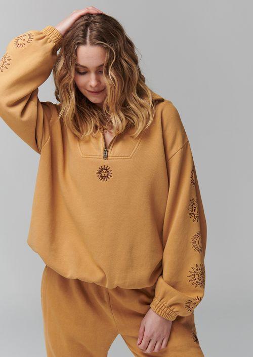 Embroidered Hoodie Pant Set Tracksuit - Yellow-Hayhty.All Rights Reserved.